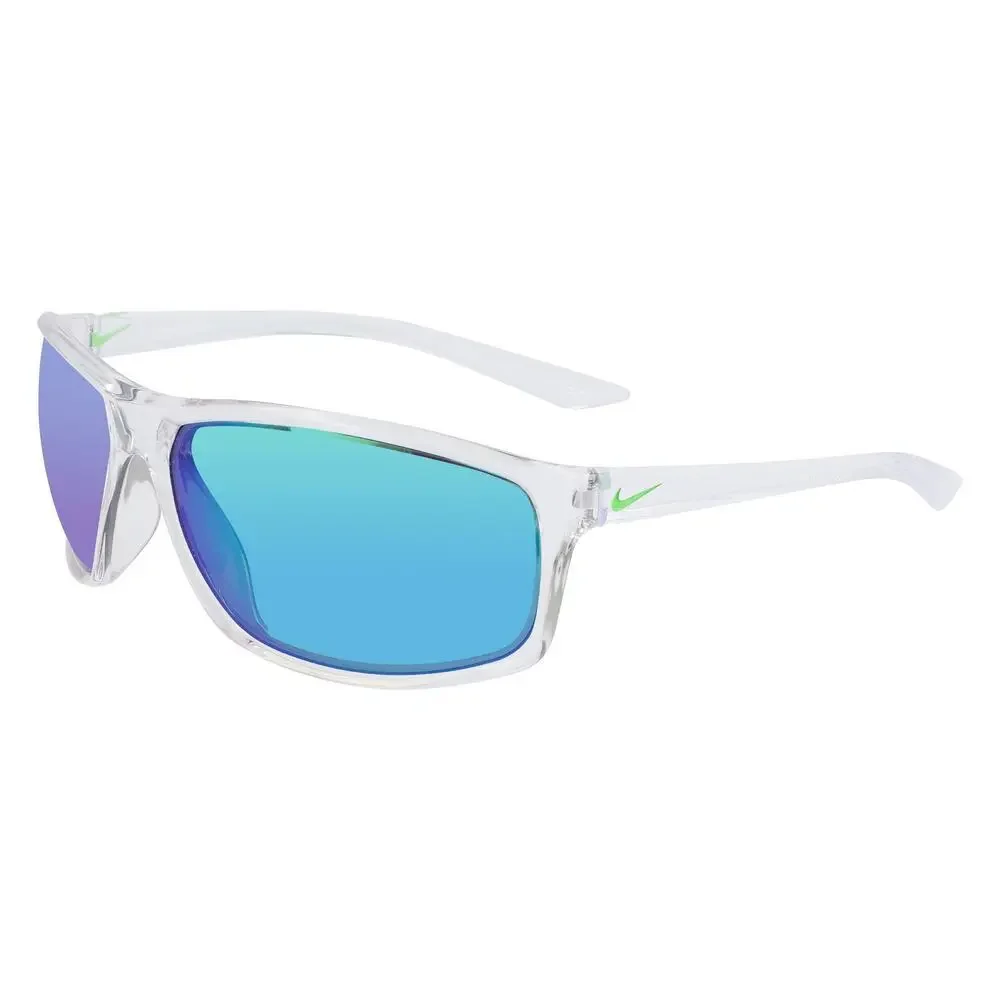 NWT Nike ADRENALINE Clear/Grey/Green Shield 66mm Sunglasses